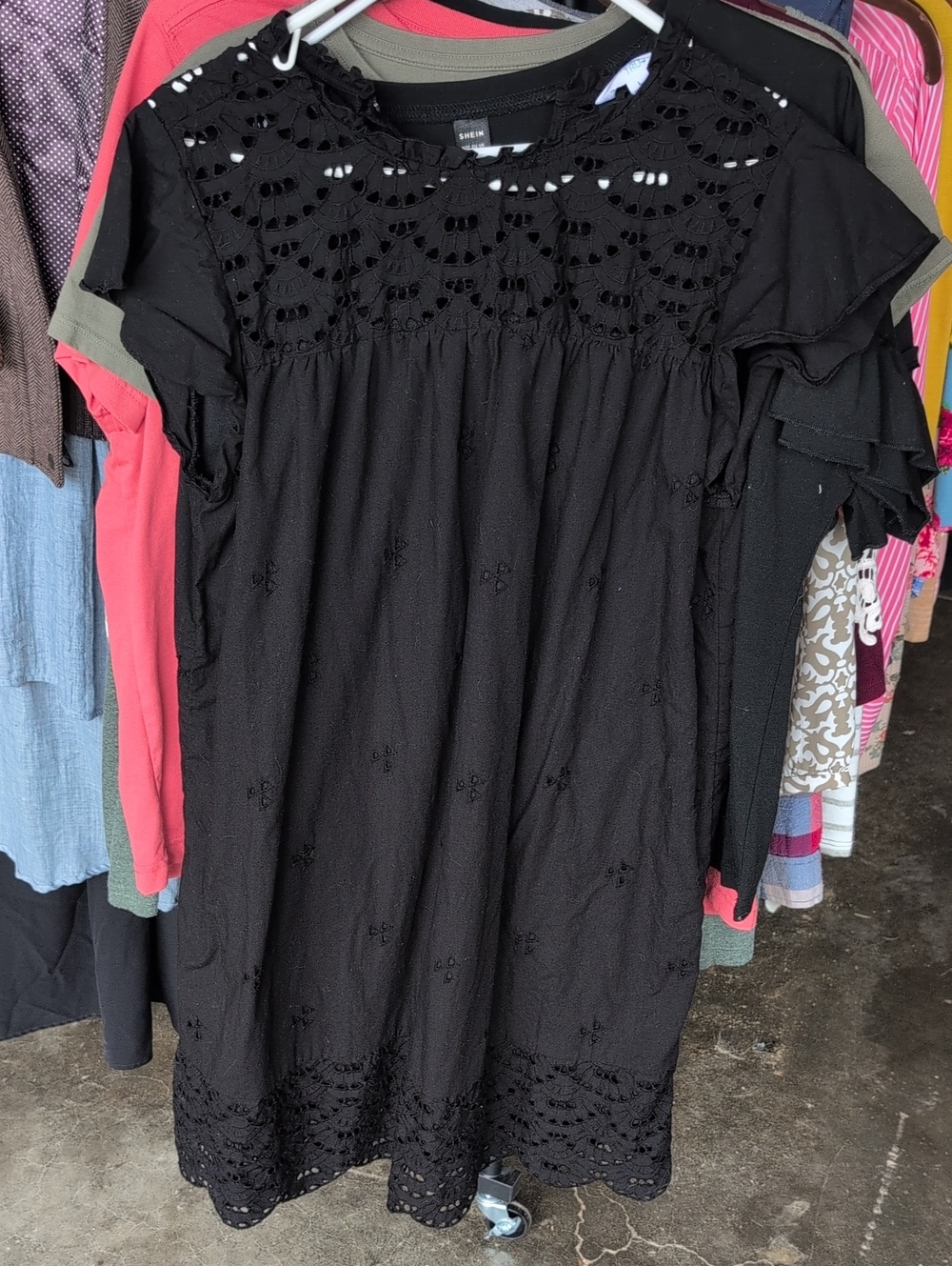 Time and Tru Black Eyelet Lace Dress